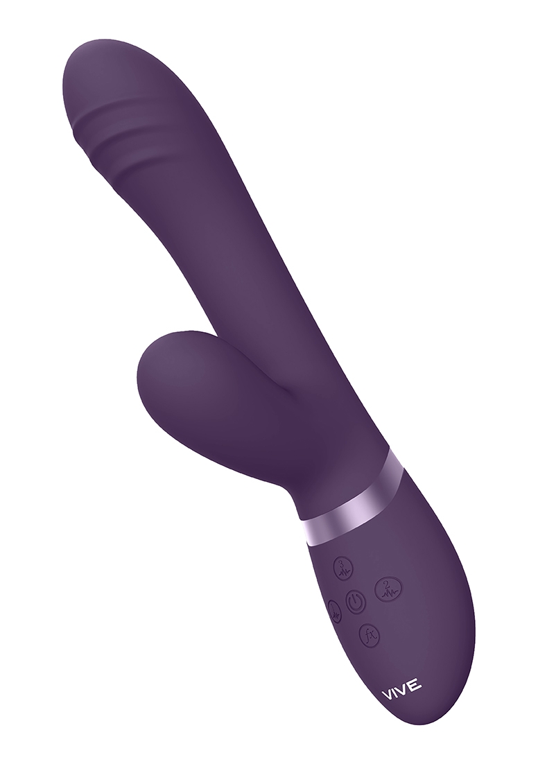 Dvigubas vibratorius "Tani" – Violetinis  
„Tani“ yra vienas iš novatoriškiausių ir galingiausių vibratorių dabartinėje rinkoje. 
  
Vibratorius nesustodamas džiugins jus kartu su  trimis naujos kartos F1 varikliukais  ir pažangiomis technologijomis - visi  varikliukai gali būti valdomi nepriklausomai per pagrindinį įrenginį.  Vienas 10 funkcijų vibruojantis varikliukas skirtas jūsų  G taškui,  kitas 10 funkcijų vibruojantis varikliukas  klitoriui stimuliuoti  ir dar kitas 10 funkcijų varikliukas ant vibratoriaus galiuko  skirtas imituoti pirštų judesius jūsų malonumui,  todėl visose erogeninėse zonose tikrai pasieksite maksimalų malonumą.  
  
Žaisliukas tai pat turi dar vieną atskirą mygtuką. Artėdami prie orgazmo, galite naudoti  specialų orgazmo mygtuką -  vos vienu paspaudimu akimirksniu nustatysite visą variklių galią/greitį ir, svarbiausia, patirsite orgazmą, kuris išmuš iš vėžių. 
  
Dvigubas vibratorius  pagamintas iš prabangių ir lanksčių silikono medžiagų,  saugus kūnui ir be ftalatų, kad kiekvieną kartą naudodami jį galėtumėte mėgautis sensacingais solo žaidimais be rūpesčių. Žaisliukas patogus kelionėse, lengvai įsidėkite į bagažą ar naktinį krepšį. 
  
Pratęskite malonumą žaisdami po vandeniu, nes šis "Tani"  vibratorius yra atsparus vandeniui  ir pagamintas taip, kad atlaikytų vandens žaidimus vonioje, duše, karšto vandens vonioje ar baseine. Jame yra  USB įkraunama  magnetinė ličio jonų baterija, kurią visiškai įkrovus  galima žaisti 40 minučių.  Tiesiog prijunkite jį prie elektros tinklo, įkraukite ir žaiskite. 
Tinkamai prižiūrint  šis vibratorius tarnaus tikrai ilgai. Prieš ir po kiekvieno naudojimo nuplaukite jį šiltu vandeniu ir švelniu muilu arba specialiu žaislų valikliu. Leiskite išdžiūti natūraliai. Šį sekso žaislą laikykite stalčiuje, specialiame maišelyje arba kitoje vietoje, kurioje nėra dulkių. Laikykite jį atokiau nuo kitų sekso žaislų. Nepalikite tiesioginiuose saulės spinduliuose ir niekada nelaikykite jo dideliame karštyje. 
  
Rekomenduojama naudoti kartu su vandens pagrindo lubrikantu.  Nenaudokite silikoninių lubrikantų, aliejų ar kremų, nes jie gali sugadinti prietaiso medžiagą ir apriboti jo veikimą bei galiojimo laiką.  
Dvigubo vibratoriaus naudojimo būdai:   
Kai kurios moterys naudoja dvipusius vibratorius seksui su antrąja moterimi. Dildo dvigubas galas leidžia vienu metu prasiskverbti į dvi makštis.  
Nuo makšties iki išangės. Dauguma dvigubo įsiskverbimo dildo yra skirti tuo pačiu metu stimuliuoti išangės ir makšties erogenines zonas, tačiau pailgintų dvigubų vibratorių atveju du partneriai gali naudoti tą patį žaisliuką vienu metu.   
Išangė į išangę. Dauguma dvipusių dildo gali būti naudojami abiejų partnerių analiniam įsiskverbimui.  
Imituojamą oralinį seksą taip pat galima atlikti su dvipusiu vibratoriumi.  
  Kodėl jums reikalingas vibratorius? 
Vibratorius ar klasikinis vibratorius yra sekso žaislas, naudojamas ant kūno maloniai seksualinei stimuliacijai kelti. 
Vibratoriai gali būti naudojami tiek solo, tiek poroje ar kelių žmonių žaidimams kartu. Taip pat jie gali būti naudojami erogeninėms zonoms, tokioms kaip klitoris, vulva ar makštis, varpa, kapšelis ar išangė, siekiant seksualiai stimuliuoti, išlaisvinti seksualumą ir pasiekti orgazmą. 
Vibratoriai yra rekomenduojami sekso terapeutų moterims, kurioms sunku pasiekti orgazmą masturbacijos ar lytinių santykių metu.