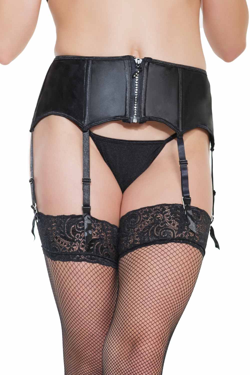 Kojinių diržai su tvirtu liemens diržu Coquette Garter Belt, juodos spalvos