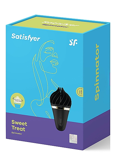 Klitorio stimuliatorius  „Satisfyer Sweet Treat Spinnator“, juodas (galima rinktis spalvą)