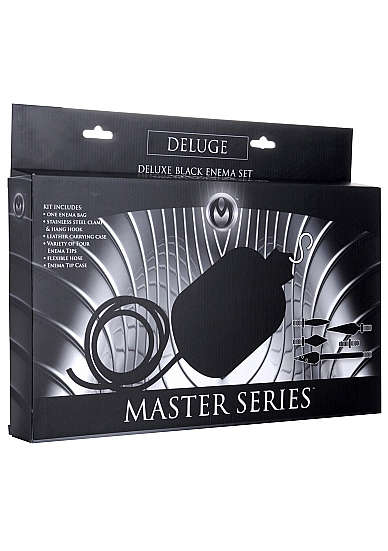 Analinio dušo rinkinys „Deluge Deluxe Black Enema Set