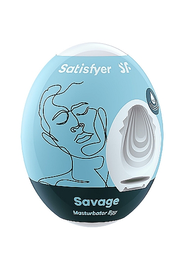 Vienkartinis masturbatorius ,,Satisfyer Masturbator Egg Savage'' 
 
Vienkartinis masturbatorius „Savage Egg“ pagamintas iš odą primenančios medžiagos, o bangelių formos iškilumai  stimuliuoja  visą   penį ir jo galiuką. Viduje esantys tekstūros elementai jus maloniai nustebins ir suteiks visiškai kitokią masturbavimosi patirtį. Jis pagamintas iš glotnios, hidroaktyvios TPE gumos, kurios dėka jums  nereikės naudoti lubrikanto  - užteks sudrėkinti masturbatorių nedideliu kiekiu vandens arba seilių. Dėl kompaktiško dydžio šis masturbatorius gali tapti puikiu kelionių palydovu. 
Masturbatorius skirtas vienkartiniam naudojimui. Kiaušinio formos dizainas yra diskretiškas ir idealiai tinka  greitam naudojimui kelionėje . Masturbatorius pagamintas iš naujoviškos, lanksčios, hidroaktyvios TPE gumos, kurią galima sudrėkinti nedideliu kiekiu vandens arba seilių, užtikrinant sklandų malonumą su švelniu pojūčiu. Mėgaukitės didžiausiu malonumu be lubrikanto net keliaudami.  