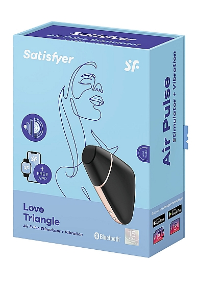 Klitorio stimuliatorius ,,Satisfyer Love Triangle\'\', juodas (galima rinktis spalvą)