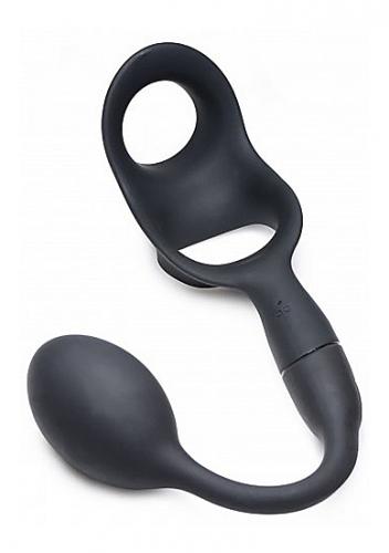 Penio žiedas „10X Cock & Ball Ring + Plug