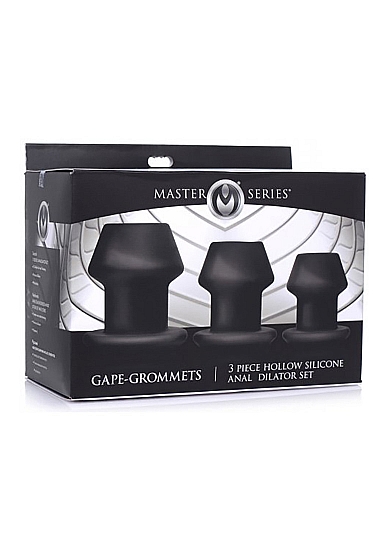 Tuščiavidurių analinių kaiščių rinkinys ,,Gape-Grommets Hollow Anal Dilator Set\'\'