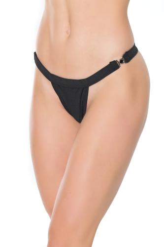 Užsegami stringai Coquette Quick Release Thong, juodos spalvos (galima rinktis spalvą)