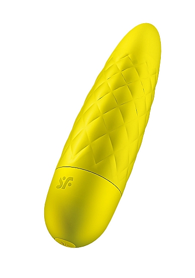 Vibratorius- Kulka "Ultra Power Bullet 5" – Geltonas 
„Ultra Power Bullet 5“ - tai galingas vibratorius, kuris suteikia didelį malonumą. 
Dėl savo dizaino, kuris atrodo tarsi kankorėžis ir kulkos formos šis mini vibratorius leidžia mėgautis įvairiais malonumais. Jo apvalintas galiukas  puikiai tinka klitorio stimuliavimui.  Pagamintas iš itin minkšto, nekenksmingo kūnui, medicininio silikono, kuris yra švelnus prisilietimams ir itin higieniškas. Moteriškas vibratorius puikiai tinka būti nešiojamas net rankinėje, taigi nepakartojami malonumai gali būti kartu visada. 
Galingi vibracijos režimai suteikia intensyvią klitorio stimuliaciją. Intensyvi vibracija, lengvas valdymas vienu prisilietimu ir mažas dydis padaro šį vibratorių puikiu kompanionas pradedantiesiems ir pažengusiems vartotojams. 
Vibratorius atsparus vandeniui (IPX7) , todėl šį žaislą galima saugiai naudoti tiek duše ar vonioje. Lengva priežiūra - nuplauti su vandeniu ir trupučiu muilo ir leisti nudžiūti. Kad malonumai niekada nenutrūktų, labai paprasta įkrauti integruotą bateriją naudojant pridedamą  USB įkrovimo laidą. 
Tinkamai prižiūrint  šis vibratorius tarnaus tikrai ilgai. Prieš ir po kiekvieno naudojimo nuplaukite jį šiltu vandeniu ir švelniu muilu arba specialiu žaislų valikliu. Leiskite išdžiūti natūraliai. Šį sekso žaislą laikykite stalčiuje, specialiame maišelyje arba kitoje vietoje, kurioje nėra dulkių. Laikykite jį atokiau nuo kitų sekso žaislų. Nepalikite tiesioginiuose saulės spinduliuose ir niekada nelaikykite jo dideliame karštyje. 
  
Rekomenduojama naudoti kartu su vandens pagrindo lubrikantu.  Nenaudokite silikoninių lubrikantų, aliejų ar kremų, nes jie gali sugadinti prietaiso medžiagą ir apriboti jo veikimą bei galiojimo laiką.  
  
Kodėl jums reikalingas vibratorius? 
Vibratorius ar klasikinis vibratorius yra sekso žaislas, naudojamas ant kūno maloniai seksualinei stimuliacijai kelti. 
Vibratoriai gali būti naudojami tiek solo, tiek poroje ar kelių žmonių žaidimams kartu. Taip pat jie gali būti naudojami erogeninėms zonoms, tokioms kaip klitoris, vulva ar makštis, varpa, kapšelis ar išangė, siekiant seksualiai stimuliuoti, išlaisvinti seksualumą ir pasiekti orgazmą. 
Vibratoriai yra rekomenduojami sekso terapeutų moterims, kurioms sunku pasiekti orgazmą masturbacijos ar lytinių santykių metu.