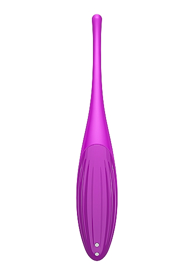 Klitorio stimuliatorius „Satisfyer Twirling Joy“, violetinis 
 
  
Neįpareigojančio ir sportiško stiliaus stimuliatorius ,,Twirling Joy'' suteikia malonumą skleisdamas  cirkuliuojančias vibracijas . Tai - universalus sekso žaislas, kuris stimuliuoja visas jautriausias kūno vietas: siauras, užapvalintas galiukas ir itin galinga vibracija  tinka speneliams, lytinėms lūpoms ir klitoriui stimuliuoti . Cirkuliuojančią vibraciją sukelia  galingas variklis  - galėsite rinktis vieną iš 8 programų ir 5 intensyvumo lygių, kuriuos patogu valdyti  intuityviame valdymo skydelyje  su +/- mygtukais. Dėl siaurėjančio, tvirto galiuko ir paprasto naudojimo ,,Twirling Joy" idealiai tinka pradedantiesiems.  
Kad būtų dar daugiau įvairovės, ,,Twirling Joy" galima valdyti ,,Satisfyer Connect" programėlę. Naudodamiesi programėle galite ne tik įrašyti savo vibracijos programas į stimuliatorių, bet ir prijungti mėgstamą žaislą prie ,,Spotify" arba dalytis idėjomis su kitais bendruomenės nariais. Ir visa tai su 100% duomenų apsauga! Stimuliatorius yra  atsparus vandeniui  (IPX7), todėl malonumais galėsite mėgautis net duše ar vonioje.  Po vandeniu jo galinga bangų stimuliacija yra daug stipresnė. Jei žaislui pritrūks energijos - bet kuriuo metu galėsite įkrauti jo ličio jonų bateriją su rinkinyje pridedamu USB laidu. 
Tinkamai prižiūrint šis stimuliatorius tarnaus jums ilgai. Prieš ir po kiekvieno naudojimo nuplaukite jį šiltu vandeniu ir švelniu muilu arba  specialiu žaislų valikliu . Leiskite išdžiūti natūraliai. Šį sekso žaislą laikykite stalčiuje, specialiame maišelyje arba kitoje vietoje, kurioje nėra dulkių. Laikykite jį atokiau nuo kitų sekso žaislų. Nepalikite tiesioginiuose saulės spinduliuose ir niekada nelaikykite jo dideliame karštyje. 
Rekomenduojama naudoti kartu su  vandens pagrindo lubrikantu . Nenaudokite silikoninių lubrikantų, aliejų ar kremų, nes jie gali sugadinti prietaiso medžiagą ir apriboti jo veikimą bei galiojimo laiką. 