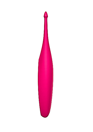 Klitorio stimuliatorius „Satisfyer Twirling Fun“, rožinis 
 
  
Mėgaukitės protu nesuvokiamais orgazmais bet kada ir bet kur - net keliaudami! ,,Twirling Fun"  intensyviai vibruoja  ir stimuliuoja taškus - viskas sutalpinta į laikui nepavaldų, elegantišką dizainą. Dėl kieto galiuko juo galima stimuliuoti ne tik klitorį ar spenelius, bet ir visas kitas erogenines zonas!  
Galingas stimuliatoriaus variklis palaiko 12 skirtingų vibracijos programas, kurių kiekvieną galima derinti su 5 intensyvumo lygiais ir 7 skirtingais ritmais. Programas galima patogiai valdyti intuityviame valdymo skydelyje. Dėl siauro, tvirto galiuko ir paprasto naudojimo ,,Twirling Fun" idealiai tinka pradedantiesiems sekso žaislų naudotojams. 
,,Twirling Fun" stebina ergonomiška forma ir  tyliu veikimu . Pasiduokite savo fantazijoms ir mėgaukitės klitoriniu stimuliatoriumi be jokio pašalinio triukšmo. Stimuliatorius yra  atsparus vandeniui  (IPX7), todėl malonumais galėsite mėgautis net duše ar vonioje.  Stimuliatoriui pritrūkus energijos - galėsite patogiai įkrauti jo ličio jonų bateriją su rinkinyje pridedamu USB laidu. Ergonomiškas, kompaktiškas ir  diskretiškas  stimuliatorius nesunkiai tilps jūsų rankinėje ar krepšyje, todėl galėsite pasiimti jį kartu su savimi į keliones. 
Tinkamai prižiūrint šis stimuliatorius tarnaus jums ilgai. Prieš ir po kiekvieno naudojimo nuplaukite jį šiltu vandeniu ir švelniu muilu arba  specialiu žaislų valikliu . Leiskite išdžiūti natūraliai. Šį sekso žaislą laikykite stalčiuje, specialiame maišelyje arba kitoje vietoje, kurioje nėra dulkių. Laikykite jį atokiau nuo kitų sekso žaislų. Nepalikite tiesioginiuose saulės spinduliuose ir niekada nelaikykite jo dideliame karštyje. 
Rekomenduojama naudoti kartu su  vandens pagrindo lubrikantu . Nenaudokite silikoninių lubrikantų, aliejų ar kremų, nes jie gali sugadinti prietaiso medžiagą ir apriboti jo veikimą bei galiojimo laiką. 
