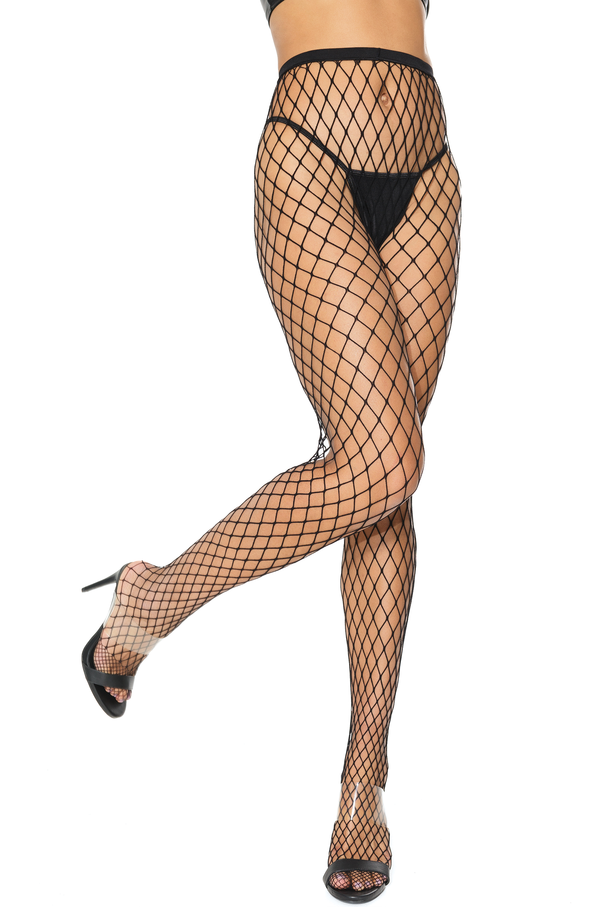 Tinklinės pėdkelnės Coquette Pantyhose, juodos spalvos