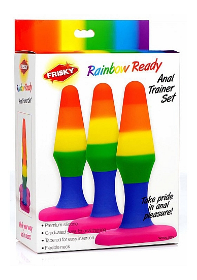 Analinių kaiščių rinkinys ,,Silicone Anal Trainer Set Rainbow\'\'