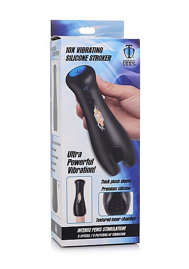 Vibruojantis masturbatorius ,,XR Brands 10X Vibrating Silicone Stroker\'\'