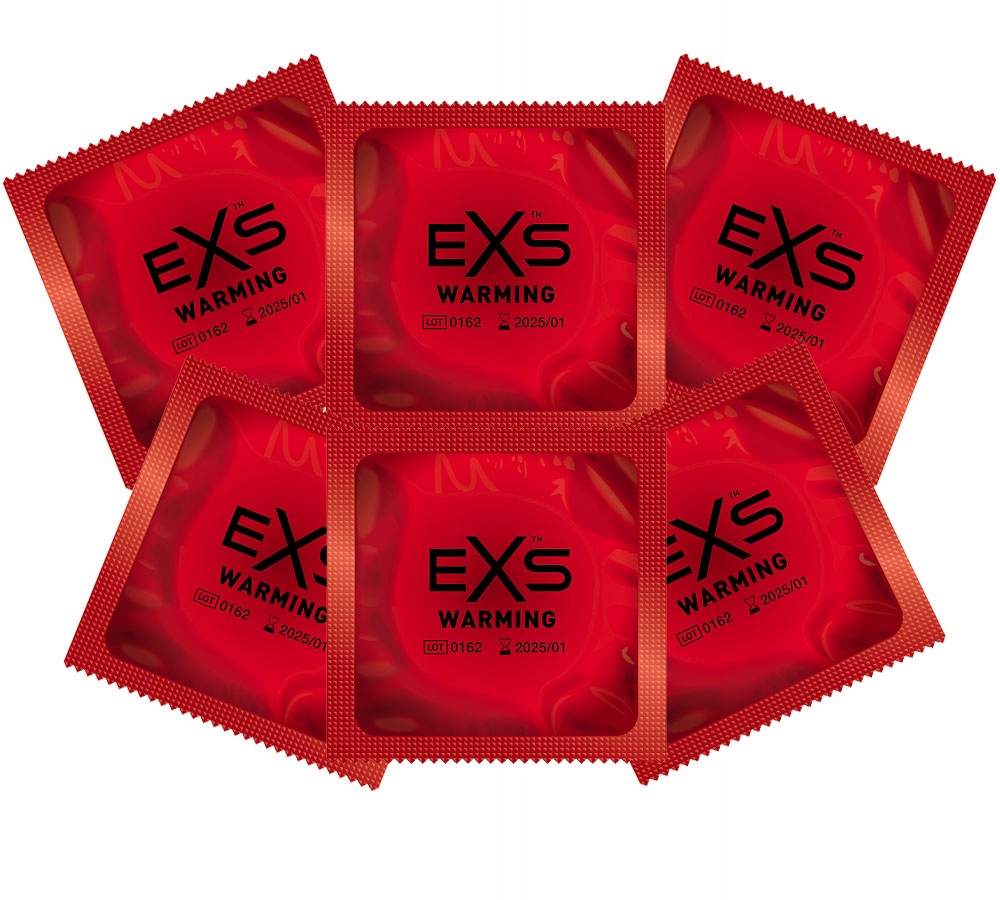 ŠILDANTYS PREZERVATYVAI "EXS WARMING"  
"EXS Warming" - tai išskirtiniai prezervatyvai  su specialiu lubrikantu, kuris suteikia šildantį efektą.   
Šie tvirti prezervatyvai  yra ploni, patogiai priglundantys ir turi rezervuarą spermai.  
"EXS" prezervatyvai  yra griežtai išbandyti  pagal Europos ir Britų standartų instituto (BSI) standartus. 
Plotis:  54 mm 
Prieš užsidėdami prezervatyvą įsitikinkite, kad jūsų varpa neliečia partnerio lytinių organų srities – sperma iš varpos gali išeiti dar prieš pilną ejakuliaciją.   
*Atminkite, kad nė viena kontraceptinė priemonė nėra 100 % veiksminga nuo nėštumo, ŽIV ar lytiškai plintančių infekcijų.   
 