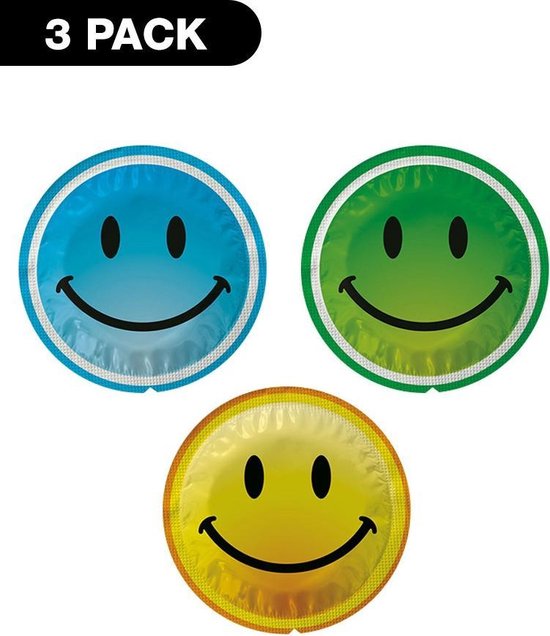 UNIVERSALŪS PREZERVATYVAI "EXS SMILEY FACE" - 3 VNT.  
"EXS Smiley Face" - yra  į žaismingą, išskirtinę pakuotę supakuoti  "EXS Regular" prezervatyvai, kurie  pasižymi universalumu.  
Šie  daugeliui vyrų tinkami  prezervatyvai yra pagaminti  iš plono, tačiau tvirto latekso.  
Taip pat jie  neturi latekso kvapo  ir yra  griežtai išbandyti  pagal Europos ir Britų standartų instituto (BSI) standartus. 
Plotis:  56 mm 
Prieš užsidėdami prezervatyvą įsitikinkite, kad jūsų varpa neliečia partnerio lytinių organų srities – sperma iš varpos gali išeiti dar prieš pilną ejakuliaciją.   
*Atminkite, kad nė viena kontraceptinė priemonė nėra 100 % veiksminga nuo nėštumo, ŽIV ar lytiškai plintančių infekcijų.   
 