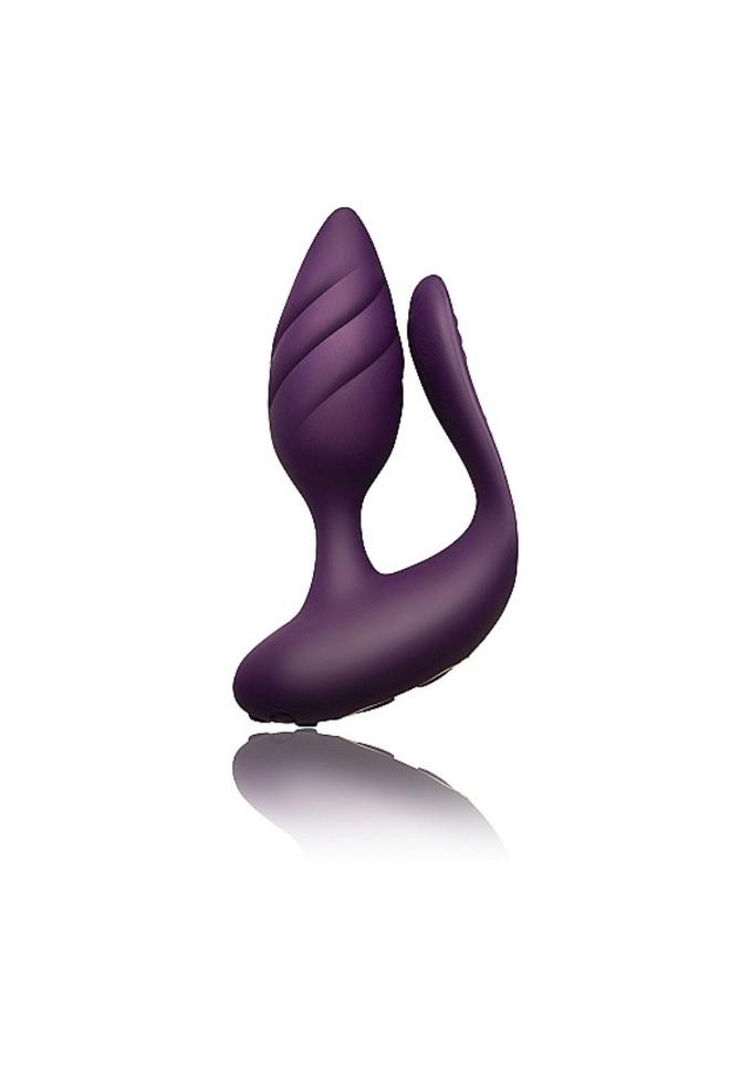 Dvigubas vibratorius poroms su nuotolinio valdymo pulteliu ,,Cocktail Purple\'\'