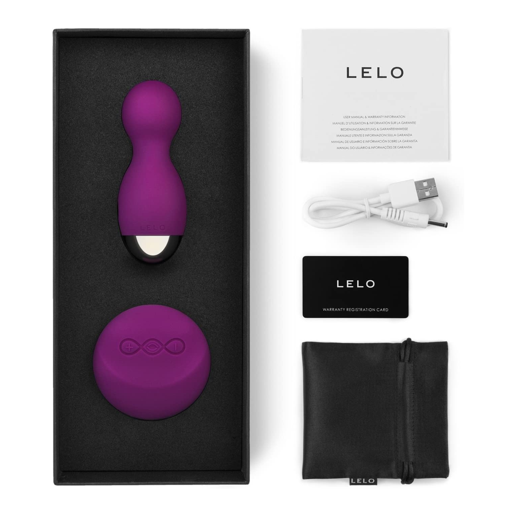 Įkraunami vibruojantys vaginaliniai kamuoliukai su pulteliu “Hula Beads” - violetiniai (galima rinktis spalvą)