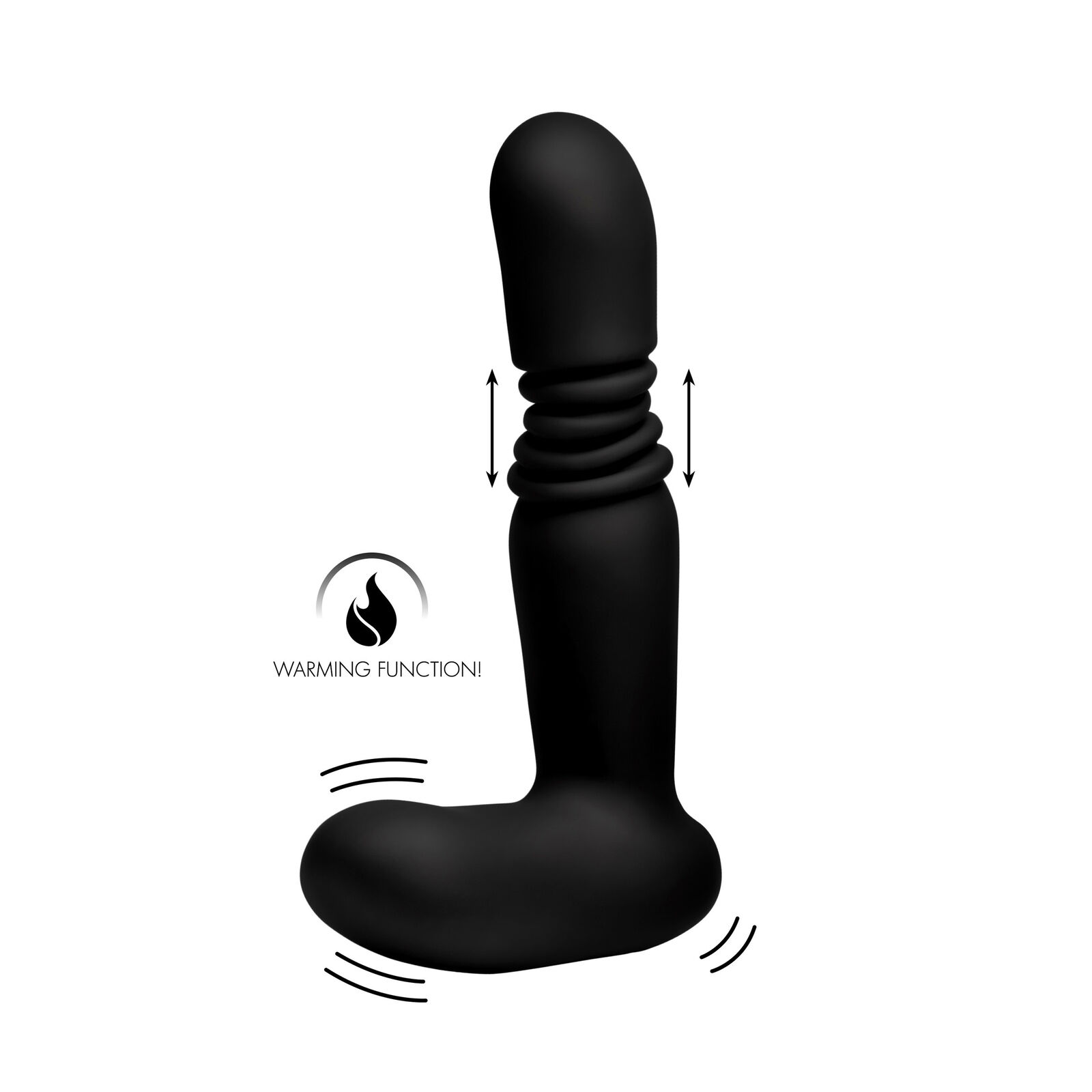 Vibruojantis ir įšylantis analinis kaištis su pulteliu “Thrusting Anal Plug” 