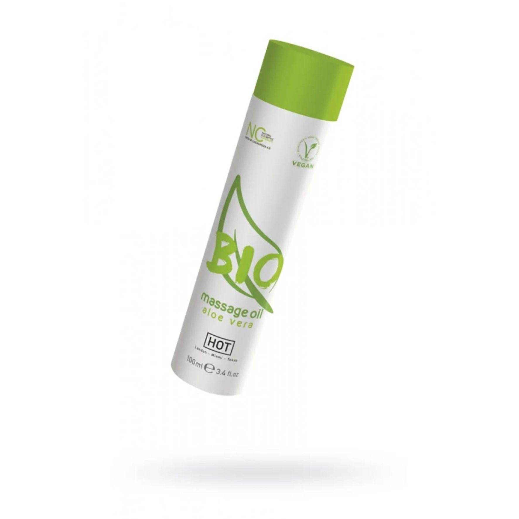 MASAŽO ALIEJUS "HOT BIO ALOE VERA" - 100 ML  
“HOT BIO” - nuo produkto iki pakuotės  ekologiškas ir gamtai draugiškas  masažo aliejus. 
Šis masažo aliejus yra  visiškai natūralus  - jis pagamintas  iš veganiškų ir ekologiškų  medžiagų, o jo pakuotė sukurta  iš atsinaujinančių žaliavų .  
Nepakartojamo aromato “HOT BIO” yra  tinkamas visų tipų odai . Masažo aliejus puoselės, lepins ir pavers Jūsų odą šilkine. 
Paimkite lašelį aliejaus, pašildykite jį trindami rankas ir palepinkite savo partnerį atpalaiduojančiu masažu.