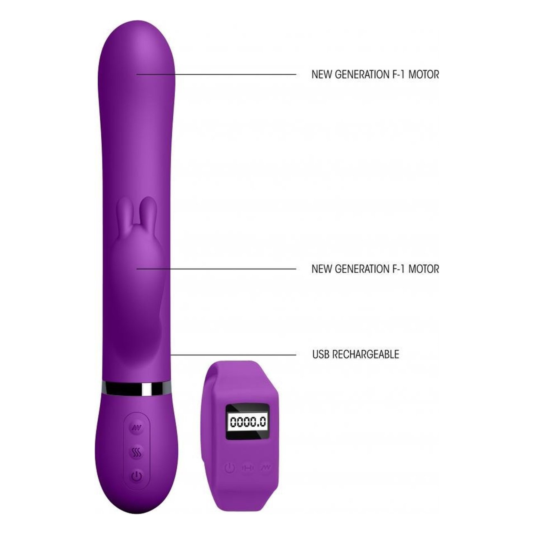 IŠMANUSIS VIBRATORIUS SU PULTELIU "KEGEL RABBIT" - VIOLETINIS  
“Kegel Rabbit” - iš  švelnaus liesti ir kūnui nekenksmingo medicininio silikono  pagamintas ypatingas vibratorius, apjungiantis  profesionalaus dubens dugno raumenų treniruoklio  funkcionalumą su  kiškučio vibratoriaus  suteikiamais malonumais. 
Šis galingas vibratorius  suteiks net 10 skirtingų vibracijos režimų , kuriuos galėsite  itin patogiai ir lengvai valdyti nuotoliniu pulteliu.  
Dėka vandeniui atparios konstrukcijos , žaisliuku galėsite naudotis ir duše bei vonioje, tokiu būdu susikurdami dar aistringesnę aplinką. 
Jis įkraunamas USB jungtimi.  
Kodėl jums reikalingas vibratorius? 
Vibratorius ar klasikinis vibratorius yra sekso žaislas, naudojamas ant kūno maloniai seksualinei stimuliacijai kelti. 
Vibratoriai gali būti naudojami tiek solo, tiek poroje ar kelių žmonių žaidimams kartu. Taip pat jie gali būti naudojami erogeninėms zonoms, tokioms kaip klitoris, vulva ar makštis, varpa, kapšelis ar išangė, siekiant seksualiai stimuliuoti, išlaisvinti seksualumą ir pasiekti orgazmą. 
Vibratoriai yra rekomenduojami sekso terapeutų moterims, kurioms sunku pasiekti orgazmą masturbacijos ar lytinių santykių metu. 