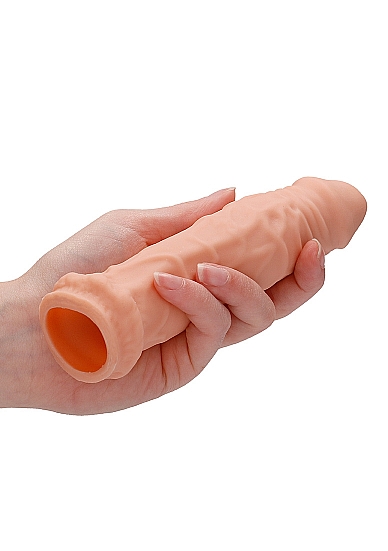 PENIO MOVA „ PENIS SLEEVE”, - 16 CM  
Itin  tikroviškos išvaizdos  penio mova  „Penis Sleeve” , jausmas tarsi liestumėte tikra varpą. 
  
Pagaminta iš kokybiškų ir ilgaamžių medžiagų,  kad meilužiu džiaugtumėtės ypač ilgai.  
  
Ši mova  puikiai tiks poroms,  kurios nori eksperimentuoti su didesniu pasididžiavimu, nes tai  pakelia nuotaiką.  
  
Pasidovanokite  sau ir partneriui  dovaną ir džiaukitės jos teikiamais begaliniais malonumais 
Apie Produktą:  
Pakuotės matmenys: 15 x 4,60 x 25 cm 
Pakuotės svoris: 117 gr 
Gaminio matmenys: 16,8 x 4 x 4 cm 
Produkto svoris: 79 gr 
Gaminio skersmuo: 4 cm 
Įdedamas ilgis: 16,2 cm 
Atsparus vandeniui: Taip 
Be ftalatų: Taip 
 