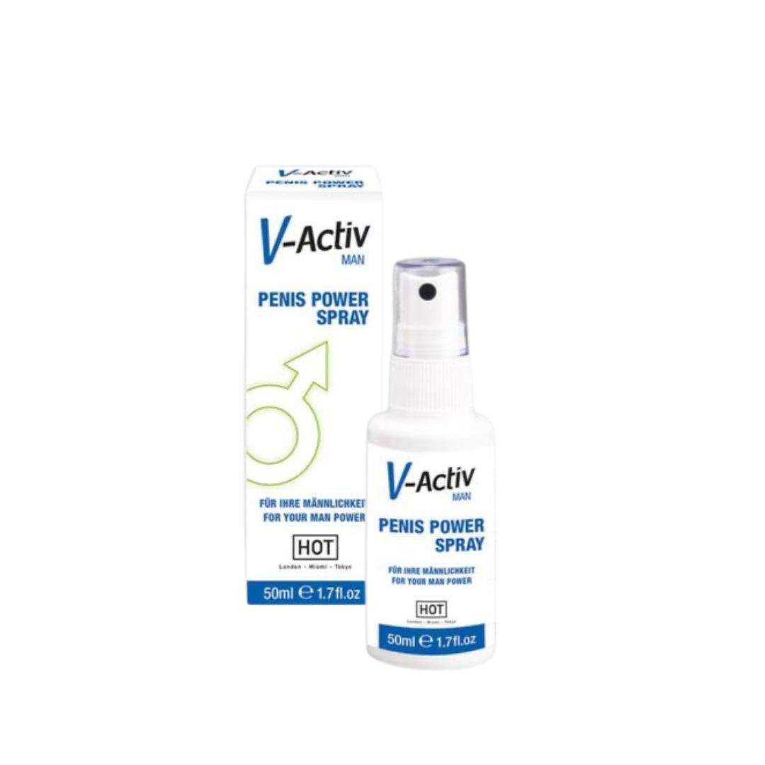 Ejakuliaciją atitolinantis purškiklis HOT V-Activ Penis Power Spray, 50 ml