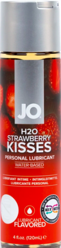 Vandens pagrindo, braškių skonio lubrikantas „JO H2O Strawberry Kisses” - 120 ml