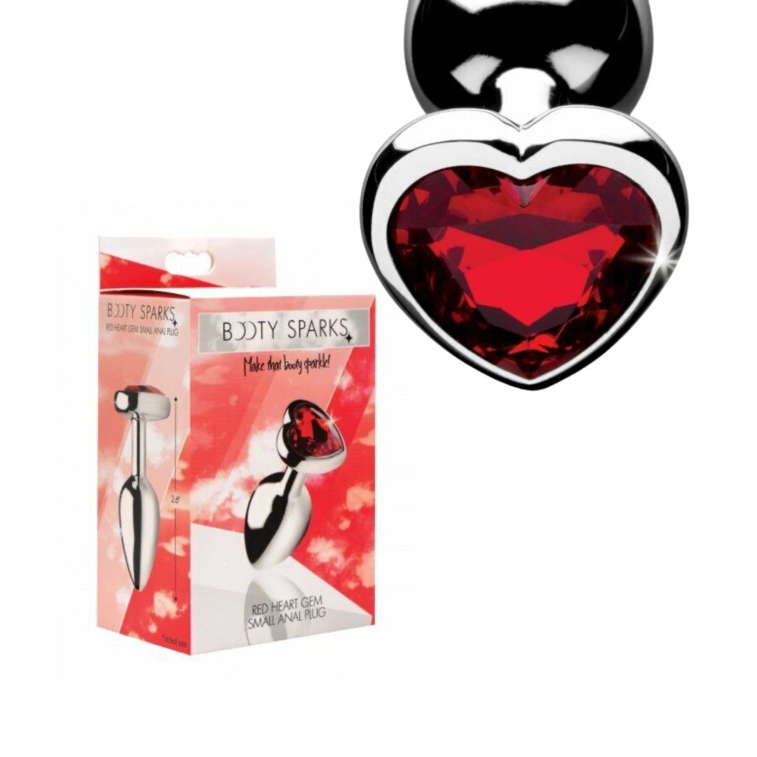 Analinis kaištis ,,Red Heart Gem Anal Plug Small\'\'