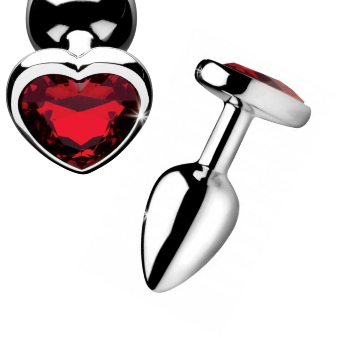 Analinis kaištis ,,Red Heart Gem Anal Plug Small\'\'