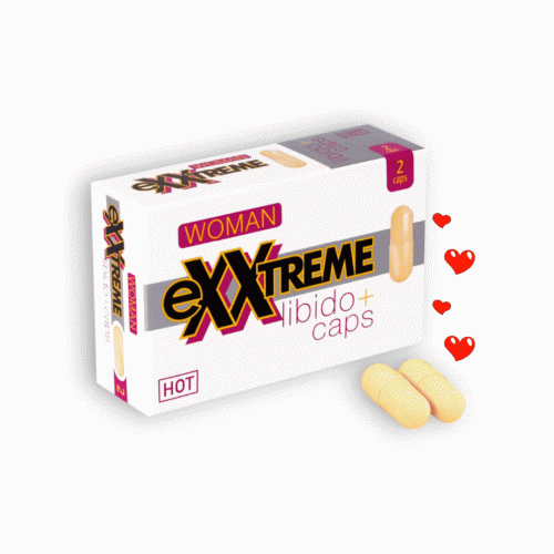 Maisto papildas seksualinei energijai “HOT Exxtreme Women Libido Caps” - 2 vnt. (galima rinktis kiekį)