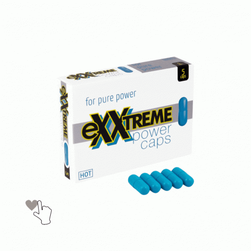 Maisto papildas seksualinei energijai  “Hot Exxtreme Power Caps” - 5 vnt. (galima rinktis kiekį)