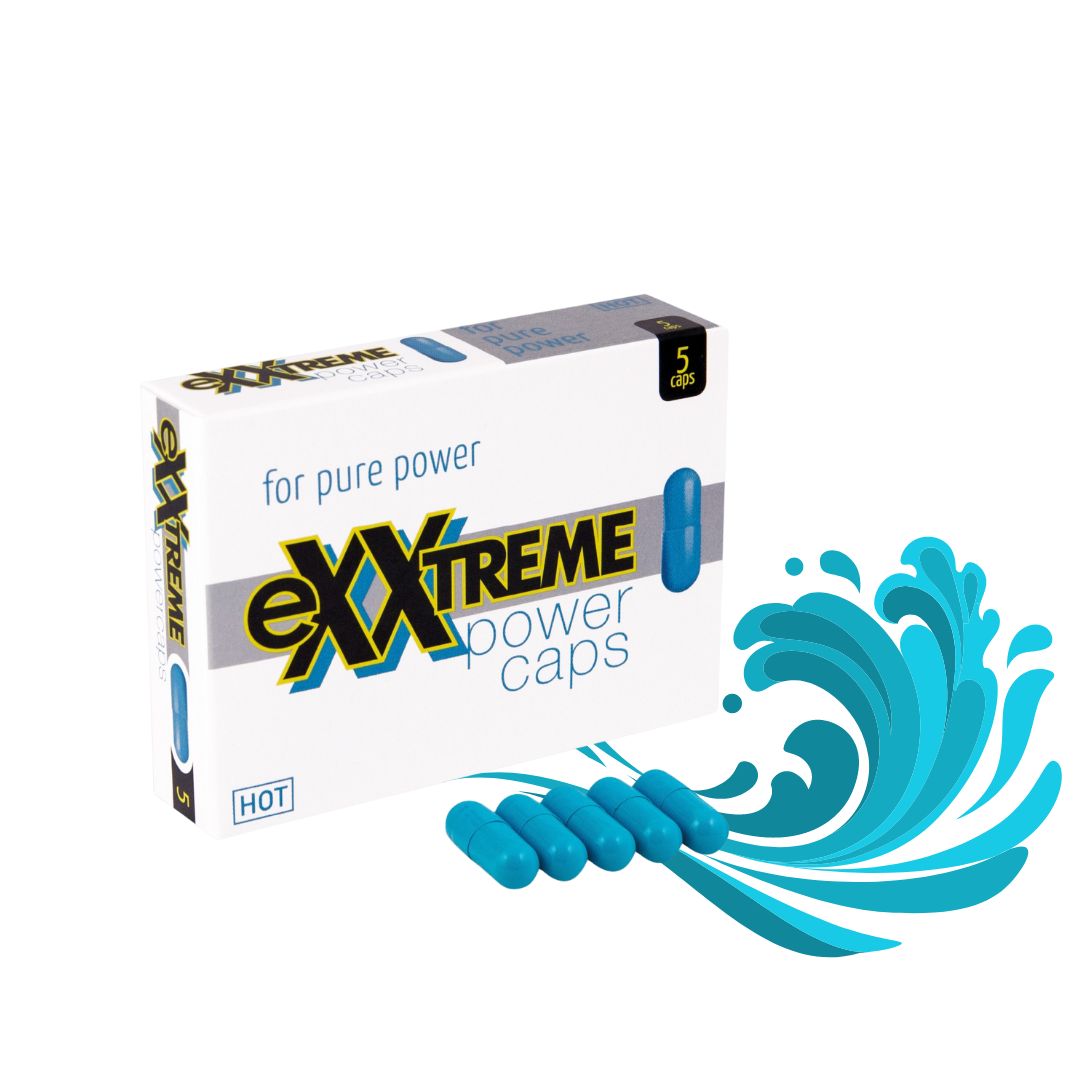 MAISTO PAPILDAS SEKSUALINEI ENERGIJAI “HOT EXXTREME POWER CAPS” - 5 VNT.   
“Hot Exxtreme Power Caps” - maisto papildas,  suteikiantis papildomą impulsą Jūsų meilės gyvenimui . 
Šios tabletės  išsiskiria savo turtinga sudėtimi , į kurią įeina:
pagrindinė sudedamoji dalis  kilusi iš kardamono šaknų , kurią vietiniai Pietų Amerikos gyventojai naudojo kaip stiprinančią priemonę; 
guarana milteliai , kurie pasižymi gaivinamosiomis bei stimuliuojamomis savybėmis ir galimybe padidinti ištvermę; 
B6 ir B12 vitaminai.  
“Hot Exxtreme Power Caps”  pagerins Jūsų seksualinį pajėgumą, stimuliuos erekciją ir prailgins seksualinę potenciją . 
Kaip vartototi?  
Gerkite po vieną kapsulę kartą per dieną, likus dviem valandoms iki norimo poveikio, užsigerdami pakankamu kiekiu skysčio.