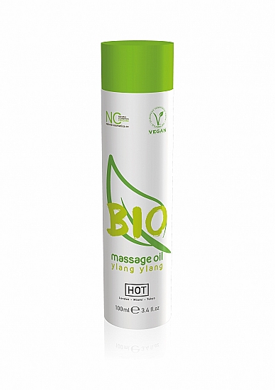 Masažo aliejus HOT BIO Ylang Ylang, 100 ml (galima rinktis aromatą)