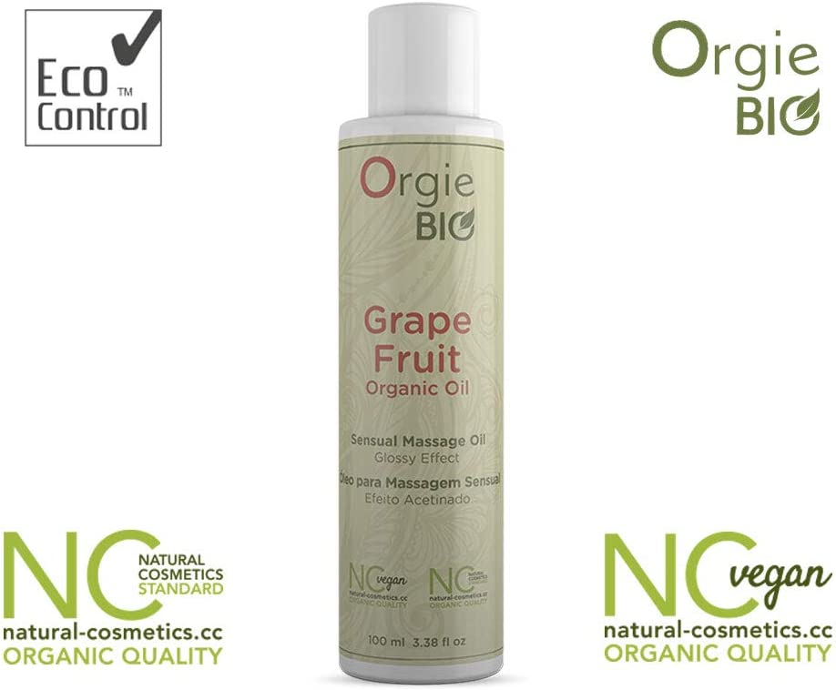 GREIPFRUTŲ AROMATO MASAŽO ALIEJUS "GRAPEFRUIT ORGANIC OIL" - 100 ML  
“Grapefruit Organic Oil” - tai produktas skirtas visiems, kurie  gerba aplinką ir yra ekologinio sąmoningumo sąjungininkai . Tai išskirtinis produktas  pagamintas tik iš sertifikuotų natūralių veganiškų ingredientų , auginamų ir išgaunamų tvariu būdu be cheminių produktų.  
Masažo gelio  formulė praturtintas Helianthus Annuus (saulėgrąžų) ir Prunus Amygdalus Dulcis (saldžiųjų migdolų) aliejais , pasižyminčiais antioksidaciniu poveikiu, intensyviu drėkinimu ir odos saugojimu.  
Švelnaus ir  natūralaus greipfrutų kvapo aliejus  idealus pasirinkimas intymumo ir malonumo akimirkoms sustiprinti - jis  suteikia energijos ir sužadina jausmingiausius kūno pojūčius.  
 
