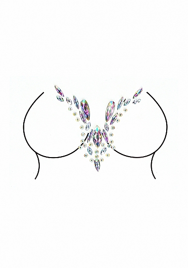Blizgantis krūtinės papuošalas, V formos
