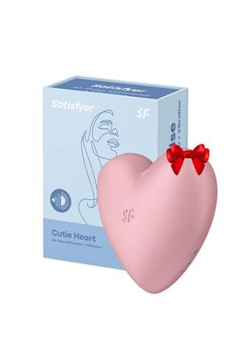 Vibratorius - klitorio stimuliatorius „Satisfyer Cutie Heart“, rožinis