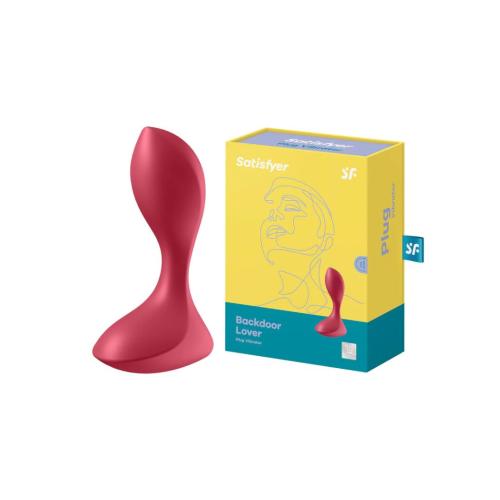 Vibruojantis analinis kaištis ,,Backdoor Lover Plug Red\'\'