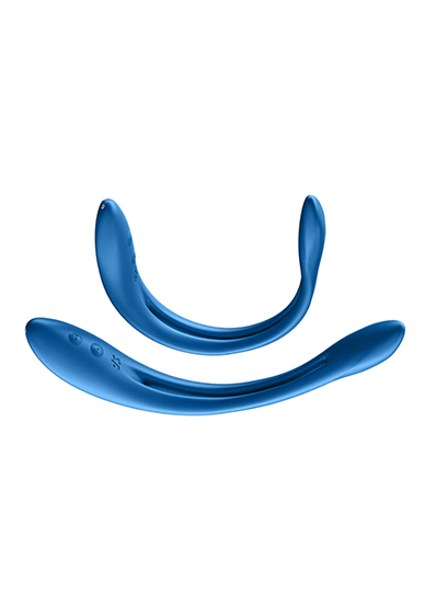Universalus vibratorius- klitoriaus stimuliatorius „Satisfyer Elastic Game“, tamsiai mėlynas (galima rinktis spalvą)