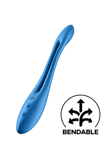 Universalus vibratorius- klitoriaus stimuliatorius „Satisfyer Elastic Game“, tamsiai mėlynas (galima rinktis spalvą)