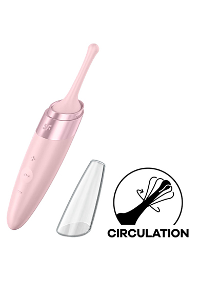Klitorio stimuliatorius „Satisfyer Twirling Delight Tip“, rožinis (galima rinktis spalvą)