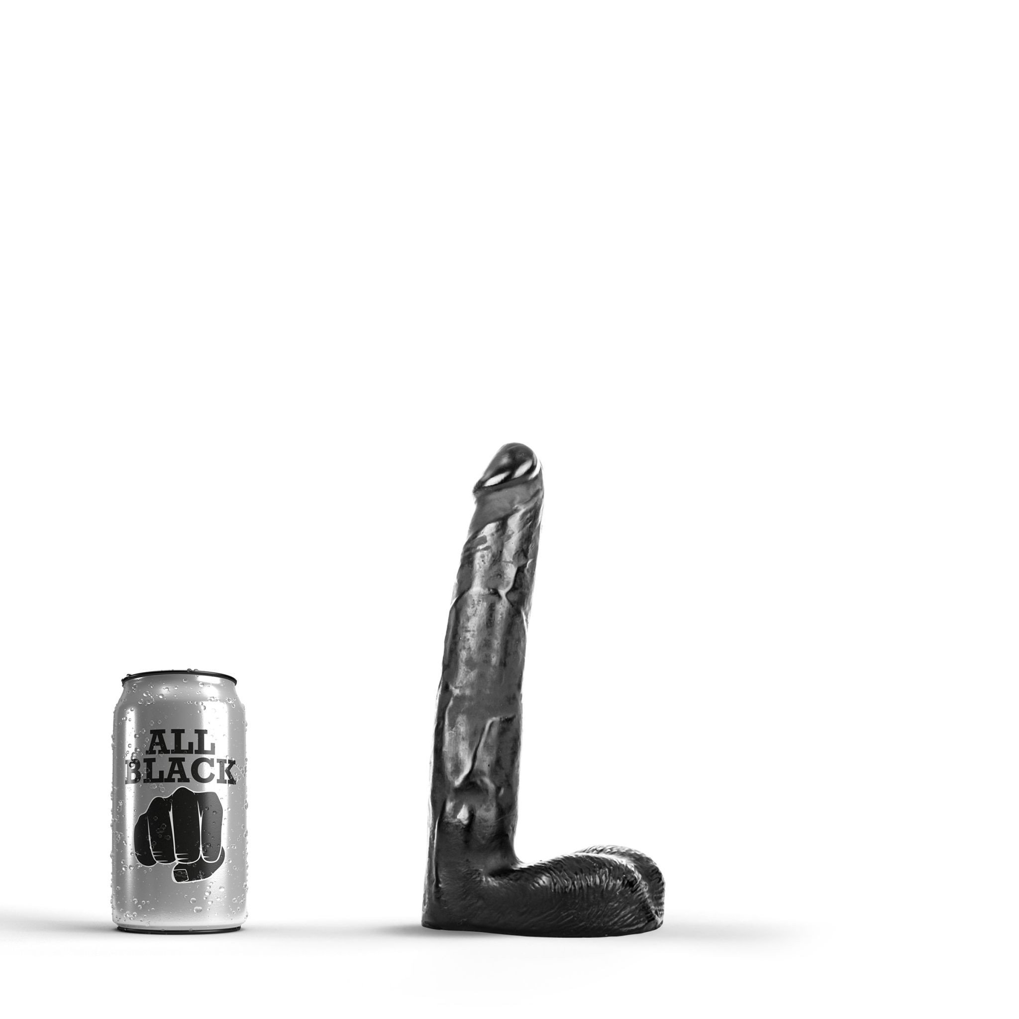 Analinis kaištis „All Black Realistic Dildo 21 cm“ 
 
Kam reikalingi analiniai kaiščiai? Kai kurie žmonės juos naudoja kaip analinio sekso apšilimo priemonę, kiti - kaip BDSM aksesuarą, o dar kiti - kad geriau susipažintų su analinių žaidimų pojūčiais. 
Aksominis prisilietimas ir nesibaigiantys malonumai - tik šio silikoninio analinio kaiščio pagalba. Iškilimai ir įdubimai  veiksmingai masažuoja intymias vietas . Kaištis  turi realistišką formą ir apvalų galiuką lengvam naudojimui.  
Analinis kaištis  yra šiek tiek lenktas ir praturtintas labai realistišku paviršiumi,  kad galėtumėte patogiai jį įkišti ir ištraukti. Platesnis pagrindas užtikrina apsaugą ir neleidžia kaiščiui pradingti jūsų kūne.  
  
20 cm ilgio ir 3 cm pločio žaisliukas  puikiai tinka tiek pradedantiesiems, tiek analinių žaidimų tyrinėtojams, tiek norint apšilti prieš audringą žaidimų naktį . Galite pasiekti visišką ekstazę be skausmo ir diskomforto. 
Tinkamai prižiūrint šis kaištis tarnaus jums ilgai. Prieš ir po kiekvieno naudojimo nuplaukite jį šiltu vandeniu ir švelniu muilu arba  specialiu žaislų valikliu . Leiskite išdžiūti natūraliai. Šį sekso žaislą laikykite stalčiuje, specialiame maišelyje arba kitoje vietoje, kurioje nėra dulkių. Laikykite jį atokiau nuo kitų sekso žaislų. Nepalikite tiesioginiuose saulės spinduliuose ir niekada nelaikykite jo dideliame karštyje. 
Rekomenduojama naudoti kartu su  vandens pagrindo lubrikantu . Nenaudokite silikoninių lubrikantų, aliejų ar kremų, nes jie gali sugadinti kaiščio medžiagą ir apriboti jo veikimą bei galiojimo laiką. 