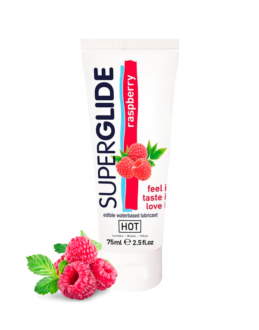 AVIEČIŲ SKONIO VANDENS PAGRINDO LUBRIKANTAS "HOT SUPERGLIDE RASPBERRY" - 75 ML 
“Hot Superglide” - sukurtas gardžioms akimirkoms.  
Vandens pagrindo  lubrikantas, pasižymintis  itin natūraliu aromatu  ir  skoniu , pasirūpins ne tik  ilgalaikiu lubrikavimu , bet ir paskatins atrasti naujus oralinius potyrius. Dėka puikios formulės, į kurią neįeina silikonas, produktas tinkamas  net jautriausią odą  turintiems malonumų mėgėjams - jis nesukels dirginimo ir diskomforto. Lubrikantas nepalieka žymių ir yra nelipnus.  
Tinkamas vaginalinei ir oralinei sueičiai, taip pat galima naudoti su latekso prezervatyvais ir sekso žaislais. 
  
Kaip išsirinkti ir tinkamai naudoti lubrikantą?