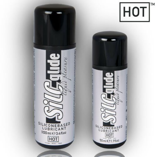 SILIKONO PAGRINDO LUBRIKANTAS "HOT SILC GLIDE" - 100 ML 
“Hot Silc Glide” -  aukštos kokybės silikoninio pagrindo  lubrikantas. 
  
Pagrindiniai lubrikanto privalumai: 
Paverčia Jūsų  odą velveto švelnumo . 
Suteikia itin komfortišką ir  ilgai išliekantį drėgmės  bei  slydimo  efektą. 
Bekvapis  ir  beskonis . 
Nepalieka dėmių, lengvai nuplaunamas ir nepalieka jokių likučių. 
Tinkamas vaginalinei ir analinei sueičiai, naudojimui su prezervatyvais, masažuokliais ir visais erotiniais žaislais. 
  
Kaip išsirinkti ir tinkamai naudoti lubrikantą?