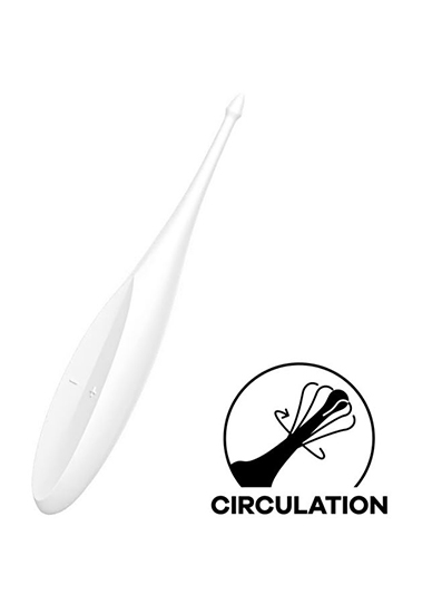 Klitorio stimuliatorius „Satisfyer Twirling Fun“, baltas (galima rinktis spalvą)
