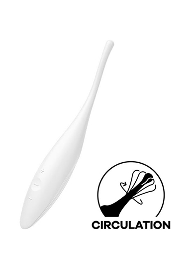 Klitorio stimuliatorius „Satisfyer Twirling Joy“, baltas (galima rinktis spalvą)