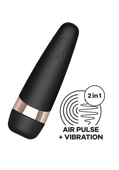 Vibratorius- Klitorio stimuliatorius „Pro 3+“, Juodas