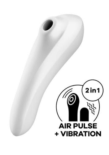 Vibratorius - Klitorio stimuliatorius „Satisfyer Dual Pleasure“, Baltas