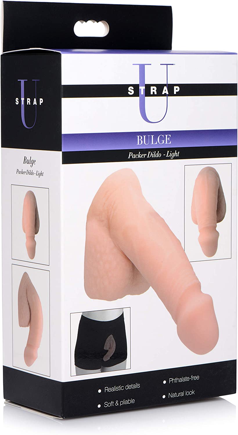 REALISTIŠKAS FALO IMITATORIUS "XR BRANDS SU BULGE PACKER DILDO", KŪNO SPALVOS  
Realistiškas falo imitatorius XR Brands "SU Bulge Packer Dildo" puikiai tinka tiems, kurie nori t ikroviško falo imitatoriaus.  
Puikiai tinka žmonėms, mėgstantiems FTM, drag Kings arba moterims, norinčioms atrodyti kaip vyriškos lyties atstovės. 
Pagaminta iš kūnui saugaus  TPE be ftalatų  ir puikiai tinka tiems, kurių odai netinka lateksas. 
Šis falo imitatorius pasižymi išskirtinėmis detalėmis - didinga galvute, minkštomis tikroviškomis sėklidėmis.   
Dėl minkšto „Bulge“ pobūdžio "XR Brands SU Bulge Packer" dildo  patogu nešioti visą dieną , o dėl lanksčių savybių šis falo imitatorius gali puikiai įsisprausti į kelnes ir ieškant tinkamos formos tikrai nenuvilti.