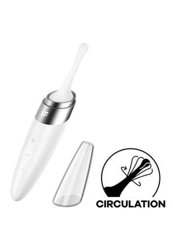 Klitorio stimuliatorius „Satisfyer Twirling Delight Tip“, baltas (galima rinktis spalvą)