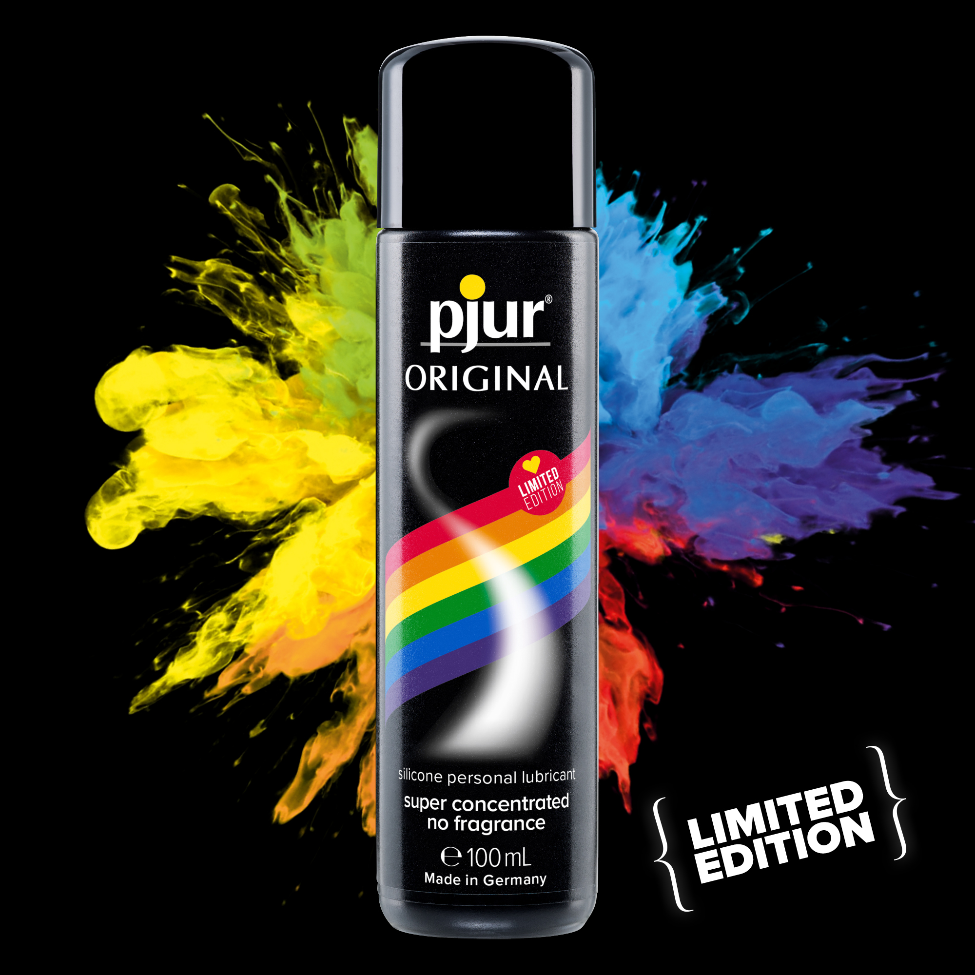 RIBOTO LEIDIMO SILIKONO PAGRINDO LUBRIKANTAS "PJUR ORIGINAL RAINBOW EDITION" - 100 ML  
Akį traukiančia ryškia vaivorykšte padabintas “Pjur Original Rainbow Edition” tai riboto leidimo lubrikantas siunčiantis žinutę pasauliui -  meilė yra meilė ir visi gali mylėti ką nori ir kaip nori . “Love is Love” kampanija siekiama pabrėžti, kad visavertis seksualinis gyvenimas skirtingiems žmonėms reiškia skirtingus dalykus -  ir tai reikia švęsti .  
Aukščiausios kokybės silikono pagrindo  lubrikantas “Pjur Original Rainbow Edition”  pateisins kiekvieno malonumų mėgėjo lūkesčius  nepriklausomai nuo amžiaus, lyties, išvaizdos, santykių statuso ar pomėgių. Jis  pasižymi universalumu  - tiks erotiniams masažams, vaginaliniams ir analiniams santykiams, masturbacijai bei naudojimui su latekso prezervatyvais. 
Produktas  neįsigeria į odą  ir vos keliais lašais užtikrina itin veiksmingą bei  ilgai išliekantį lubrikavimo poveikį  nepalikdamas lipnumo jausmo ant odos. Unikali lubrikanto sudėtis, į kurią neįeina konservantai, leidžia sueities metu jaustis  komfortabiliai  ir mėgautis  maksimaliu slydimo efektu . 
“Men's Fitness USA” išrinko “Pjur Original”  Nr. 1 gaminiu ir geriausiu lubrikantu . 
Plačiau apie kampaniją galite paskaityti  ČIA . 
Kaip išsirinkti ir tinkamai naudoti lubrikantą?