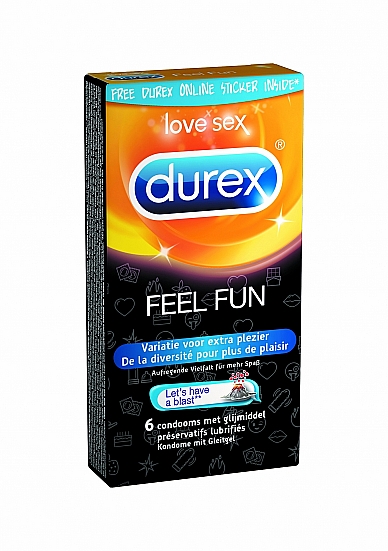 Prezervatyvai Durex Feel Fun Emoji, 6 vnt.