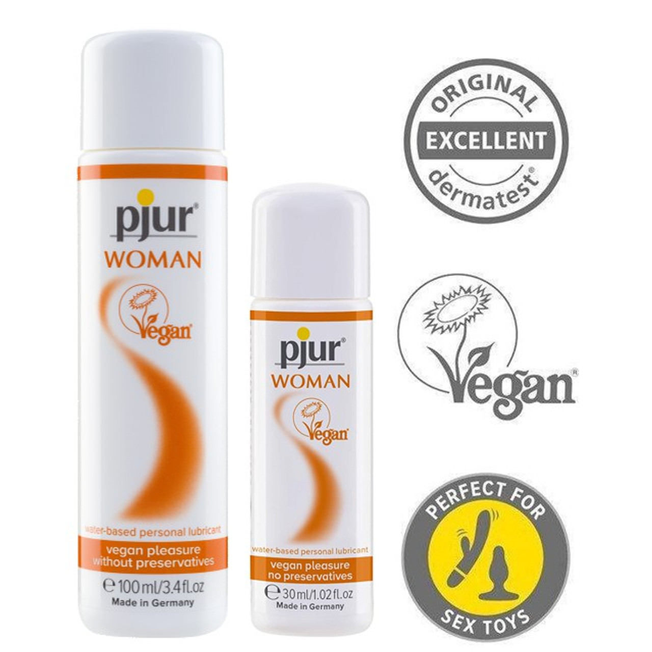 VEGANIŠKAS VANDENS PAGRINDO LUBRIKANTAS "PJUR WOMAN VEGAN" - 30 ML  
“Pjur Woman Vegan” pasirūpins Jūsų moteriškumu ir seksualumu.  
  
Unikali produkto formulė pritaikyta  būtent moterims , tam, kad  puoselėtų ,  drėkintų  ir leistų pajusti dar neregėtus malonumus .   Vandens pagrindo  lubrikantas idealiai tiks ir  jautrią odą  turinčioms moterims, kadangi savo sudėtyje neturi parabenų, parafinų, glitimo, glicerino, sintetinių kvepalų ir dažiklių, o jo  pH pritaikytas moterų gleivinei . 
  
Dermatologiškai patikrintas ,  veganiškas ,  tvarus  lubrikantas sukurtas be bandymų su gyvūnais ir yra registruotas Veganų draugijos. 
  
Puikiai tiks naudoti vaginalinės sueities metu, taip pat su latekso prezervatyvais ir erotiniais žaislais. Skirtas kasdieniniam naudojimui. 
 
Kaip išsirinkti ir tinkamai naudoti lubrikantą?